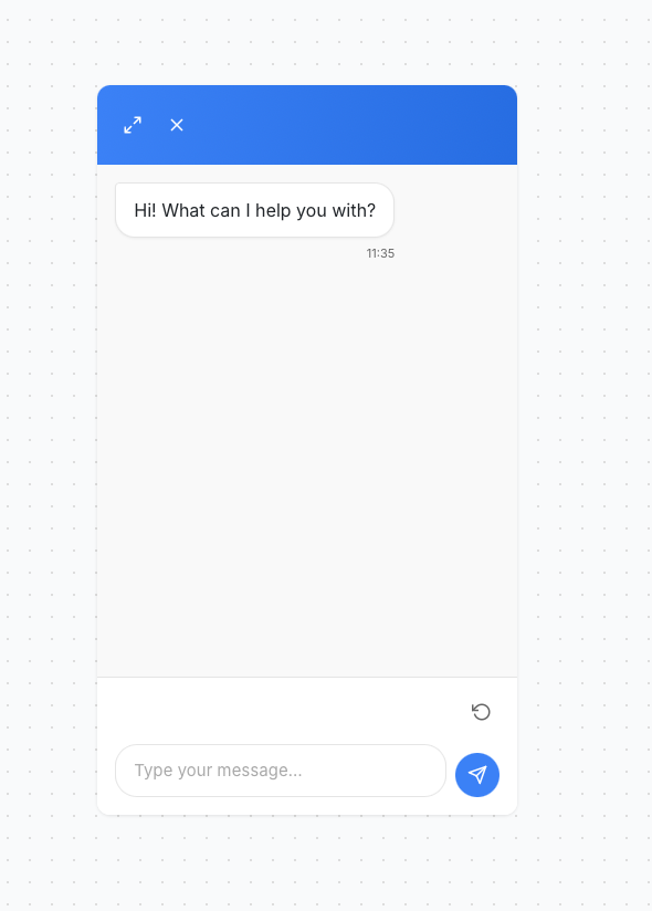 Mobile Chatbot-Ansicht
