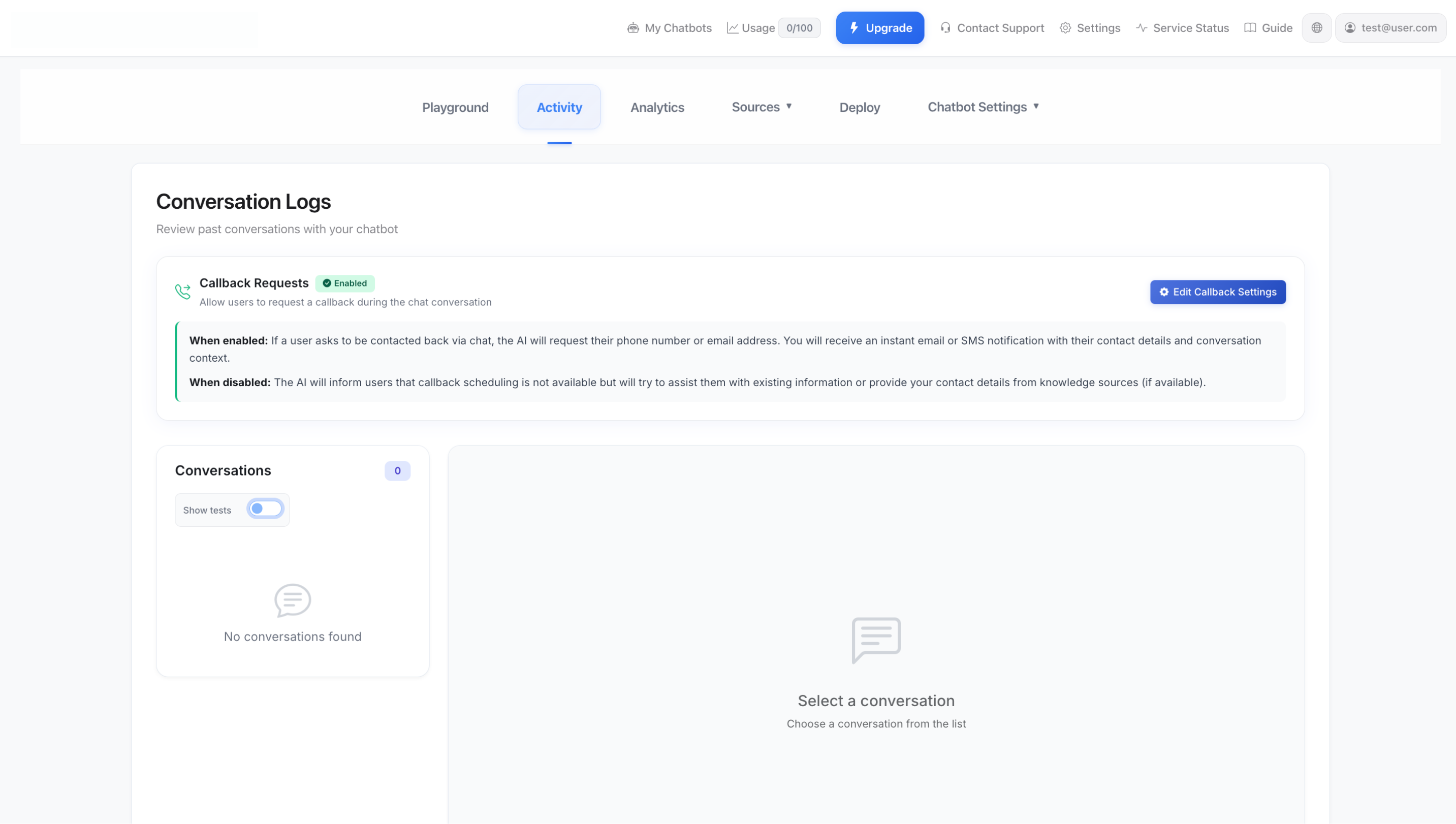 Aktivitäts- und Gesprächsprotokolle